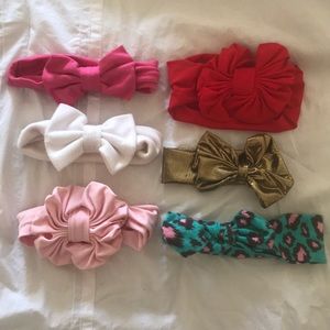 Lot of 6 oversized custom made bow headbands